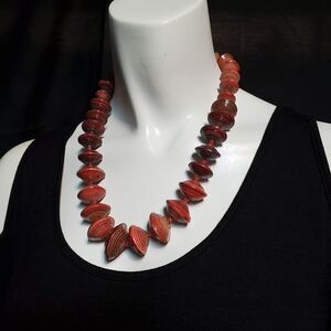 Bead For Life Red Rolled Paper Necklace